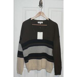 John + Jenn Women's Johnson Long Sleeve Oversized Sweater Forest Hill Small $110